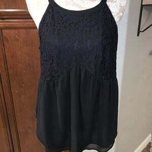 Torrid black float blouse tank 00 EUC